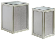 Signature Design by Ashley® Traleena - Silver Finish - Nesting End Tables (Set of 2) | Meri Furniture