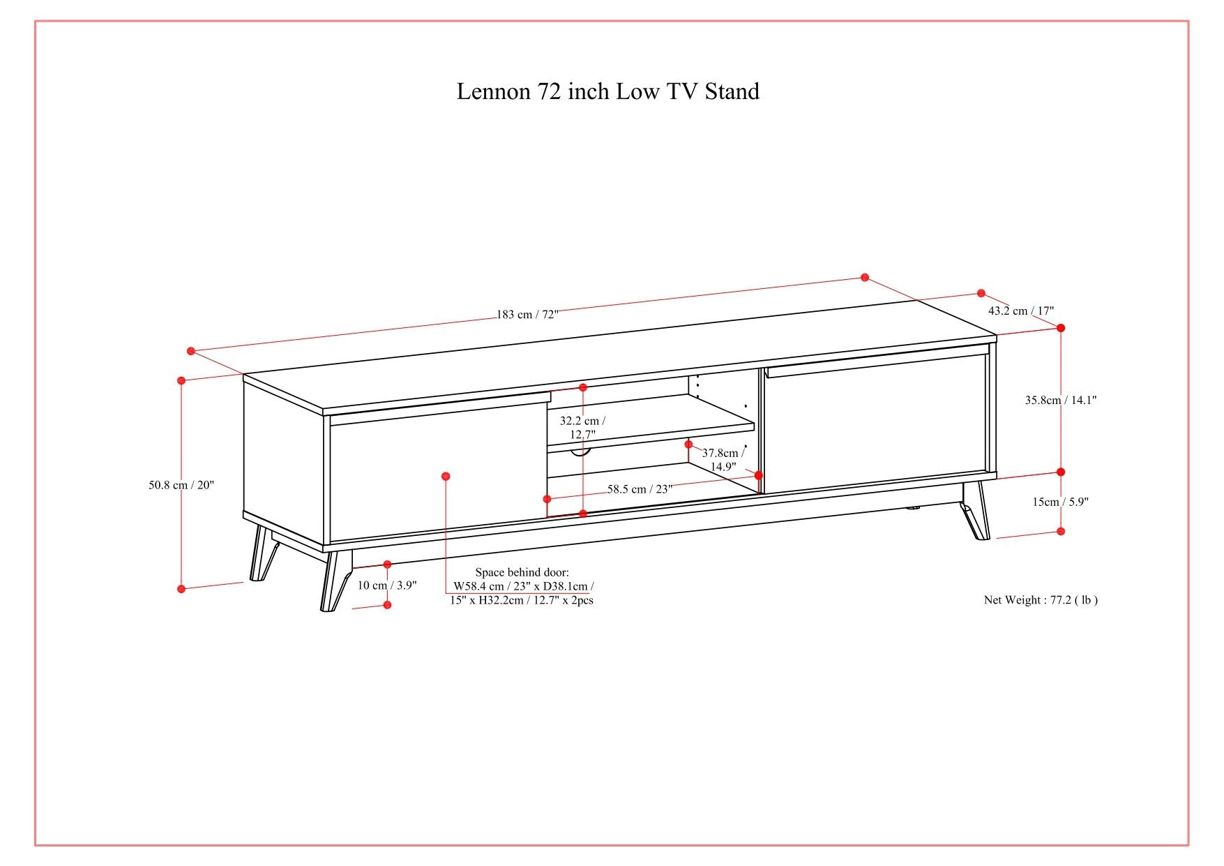 Lennon - Handcrafted Low TV Stand