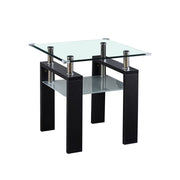 Clear Glass Top Side Table, Modern Design For Home