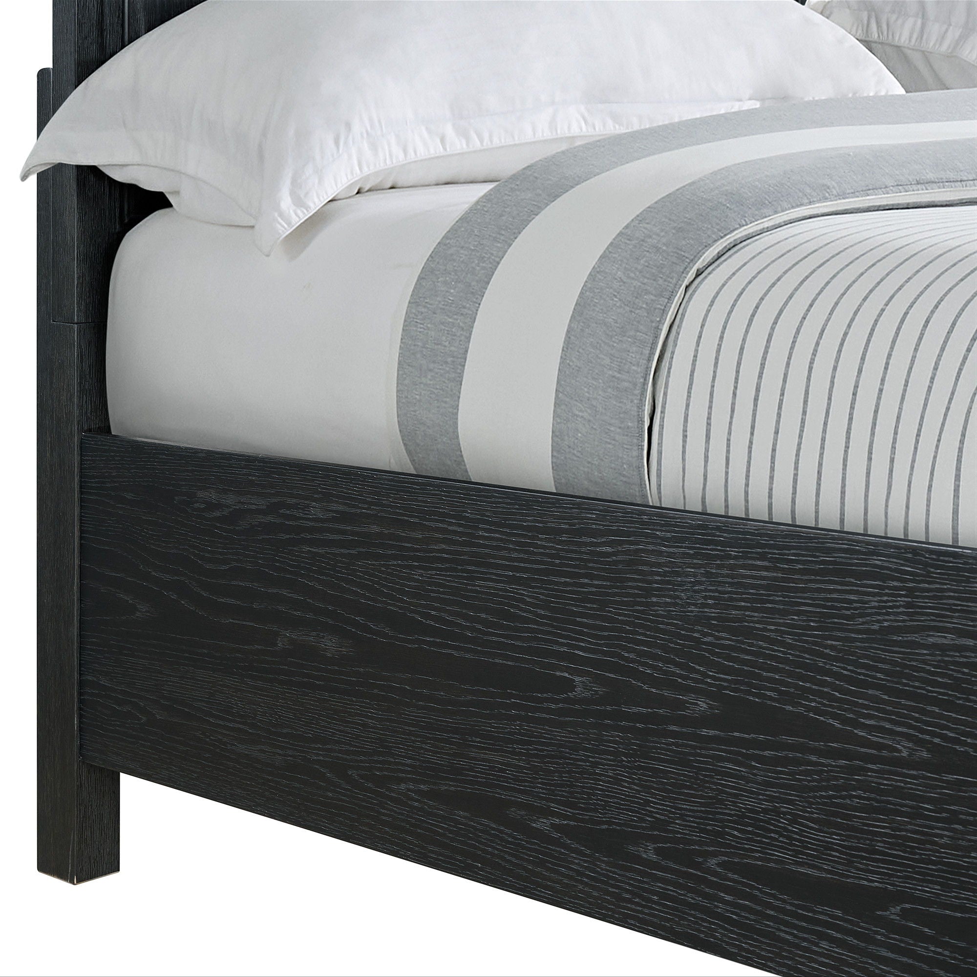 Storage Bed With Panel Headboard And Spacious Footboard Drawers