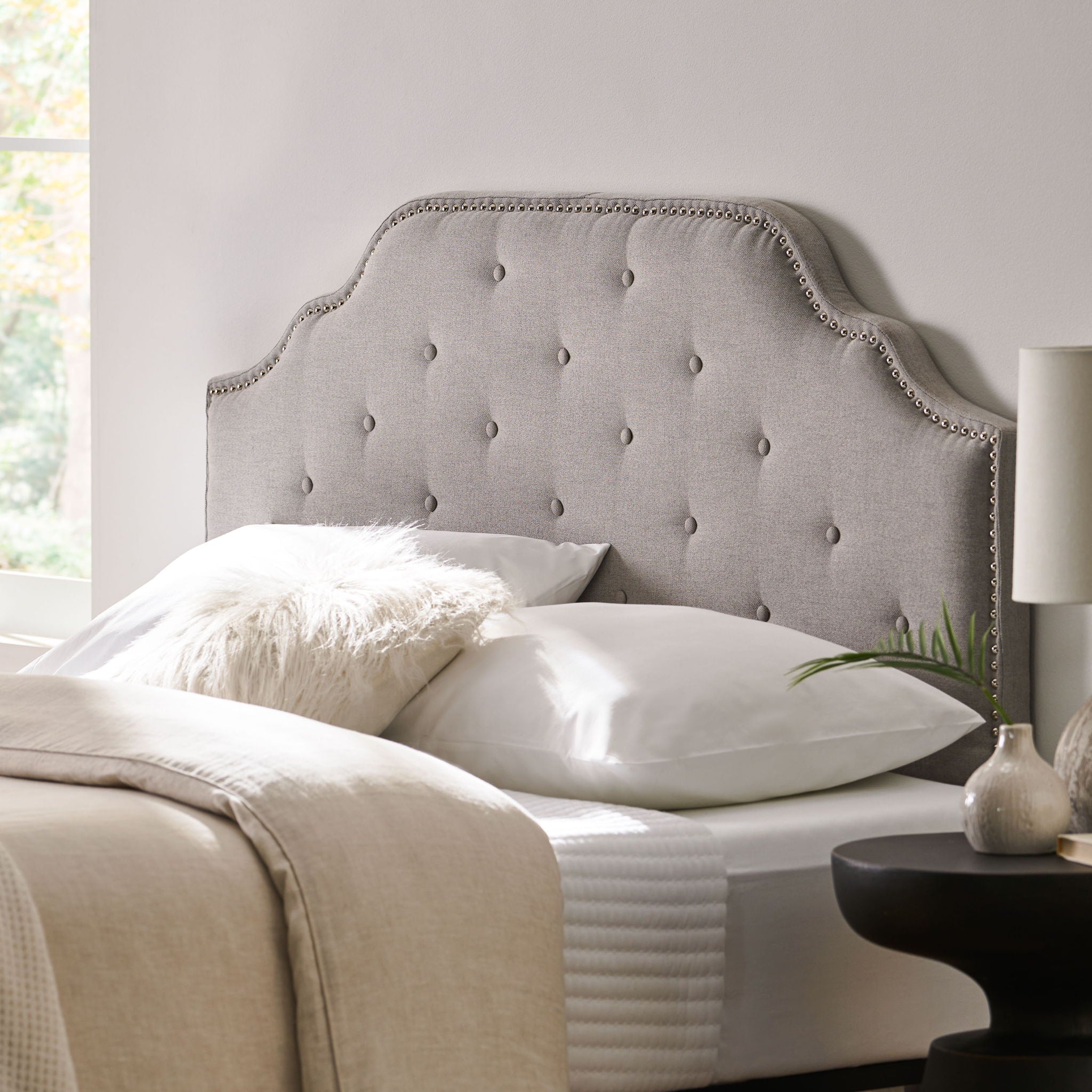 Luella - Button Tufted Upholstered Headboard