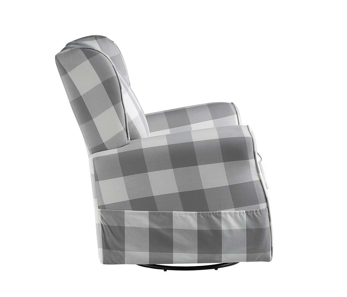 ACME Patli - Swivel Chair - Gray Fabric | Meri Furniture