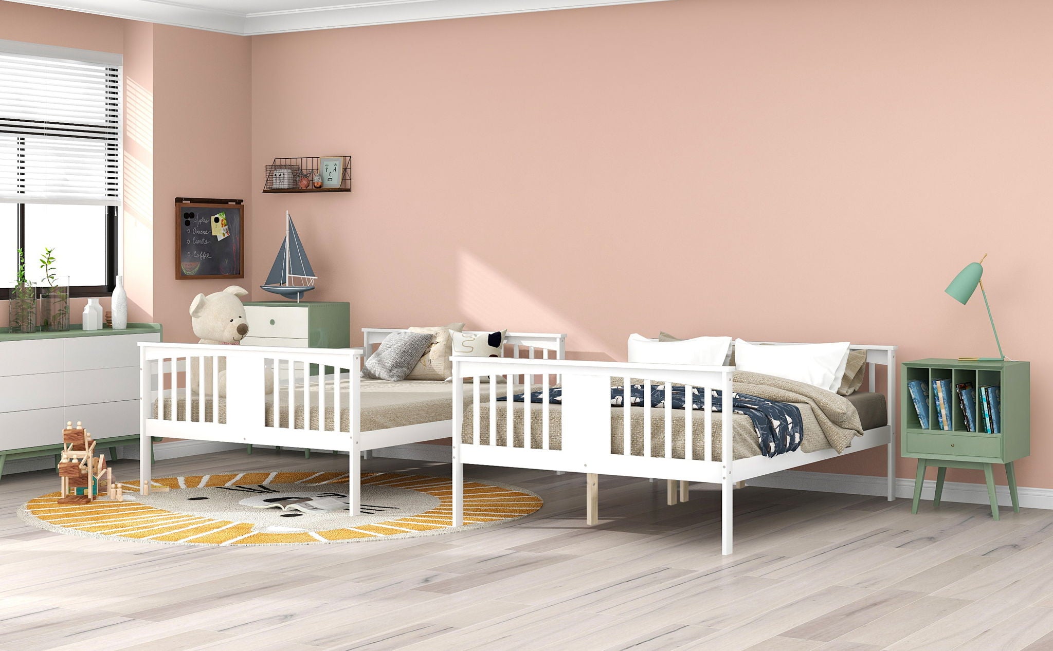 Bunk Bed With Ladder For Bedroom