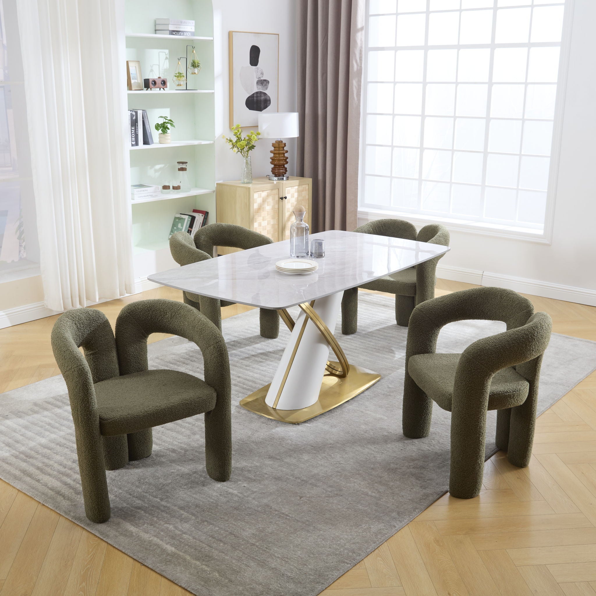 Coolmore Contemporary Designed Accent / Dining Chair With Armrests