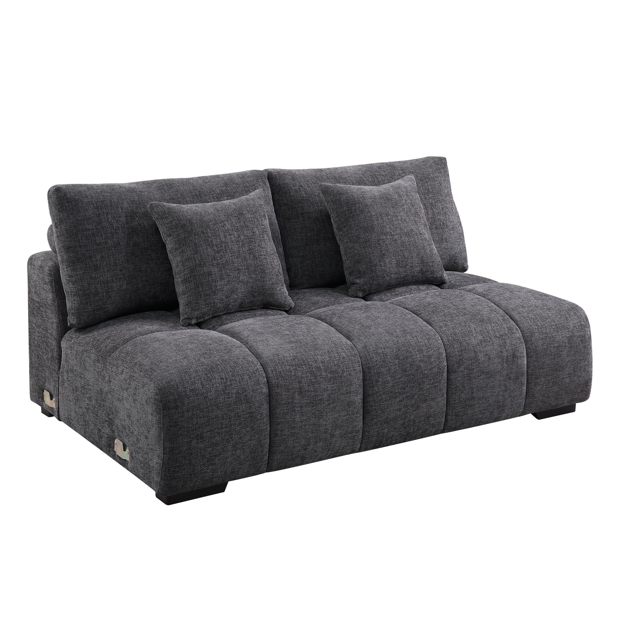 Chosen - Sectional Sofa With Toss Pillows And Chaise