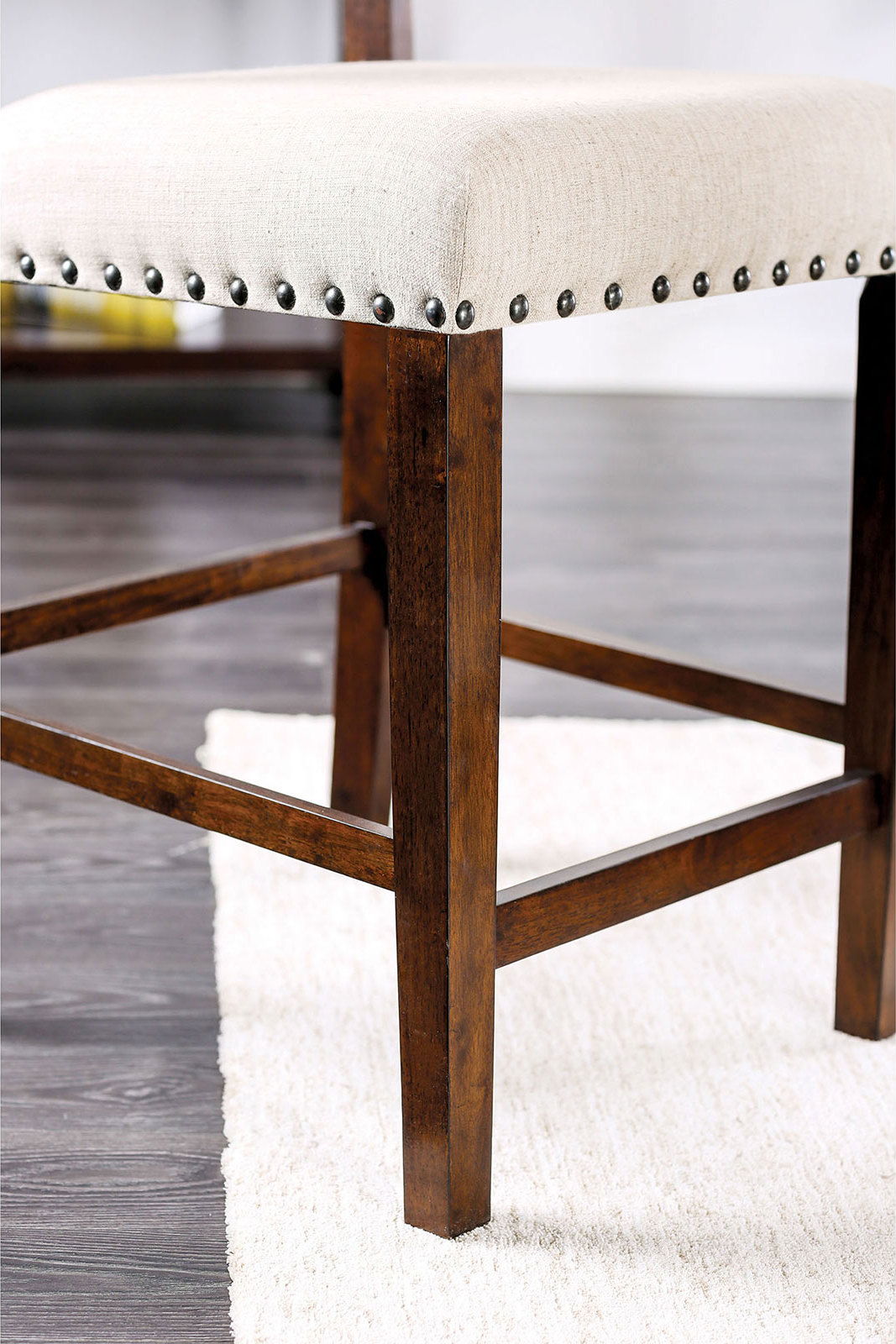 Furniture of America Glenbrook - Counter Height Chair (Set of 2) - Brown Cherry | Meri Furniture