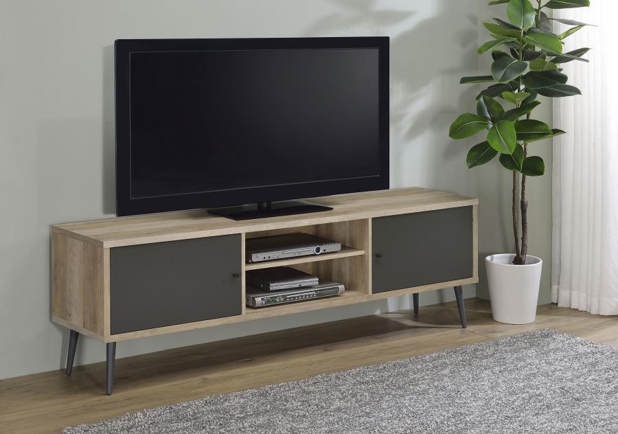 Coaster Fine Furniture Allie - 2 Door Engineered Wood TV Stand - Distressed Pine | Meri Furniture