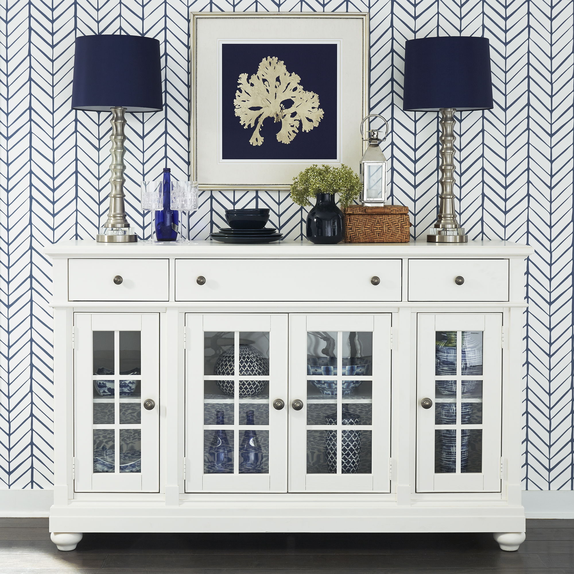 Liberty Furniture Harbor View - Buffet - White | Meri Furniture