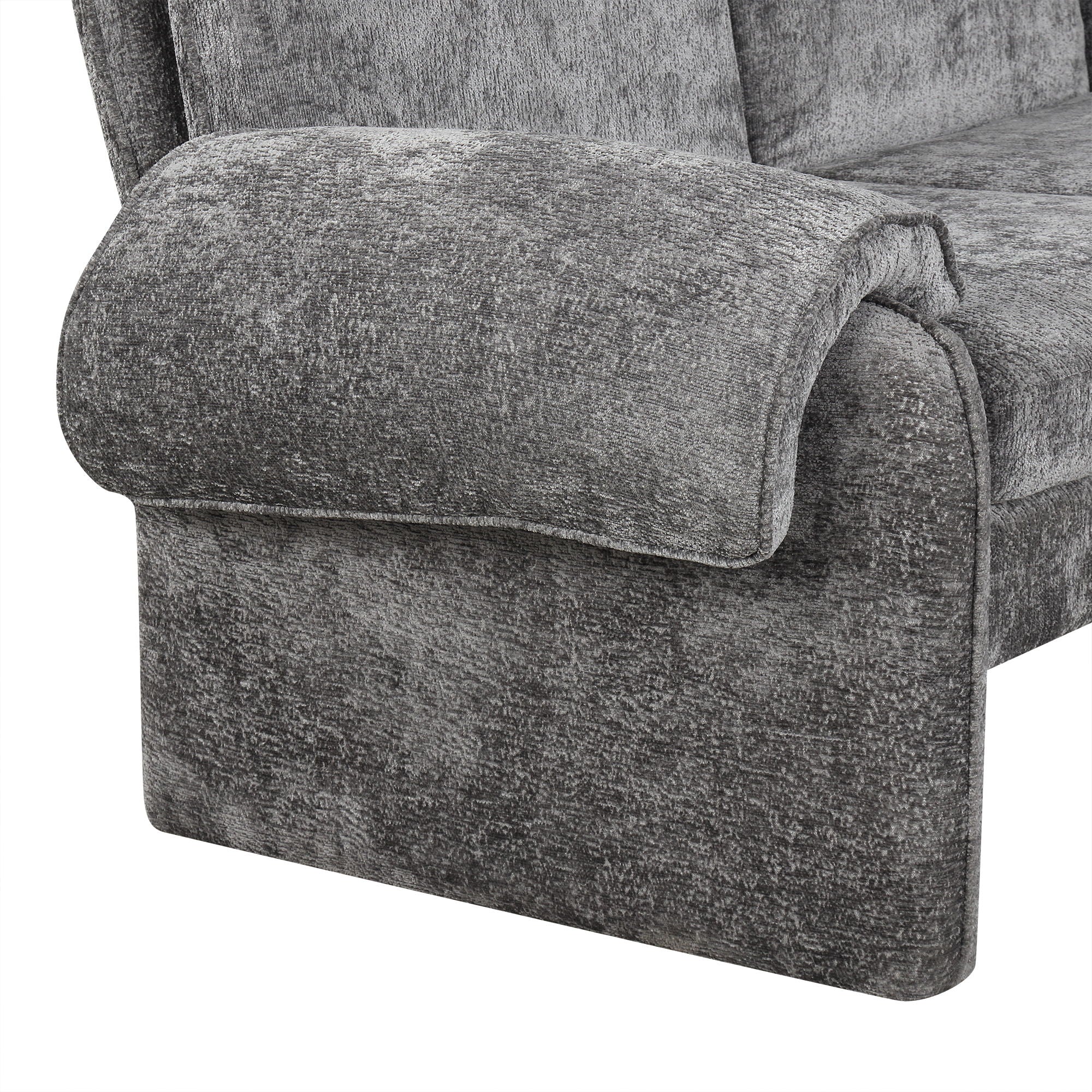 Convertible Futon Sofa Bed With Adjustable Backrest, Reversible Chaise Lounge And 2 Removable Armrest Pillows