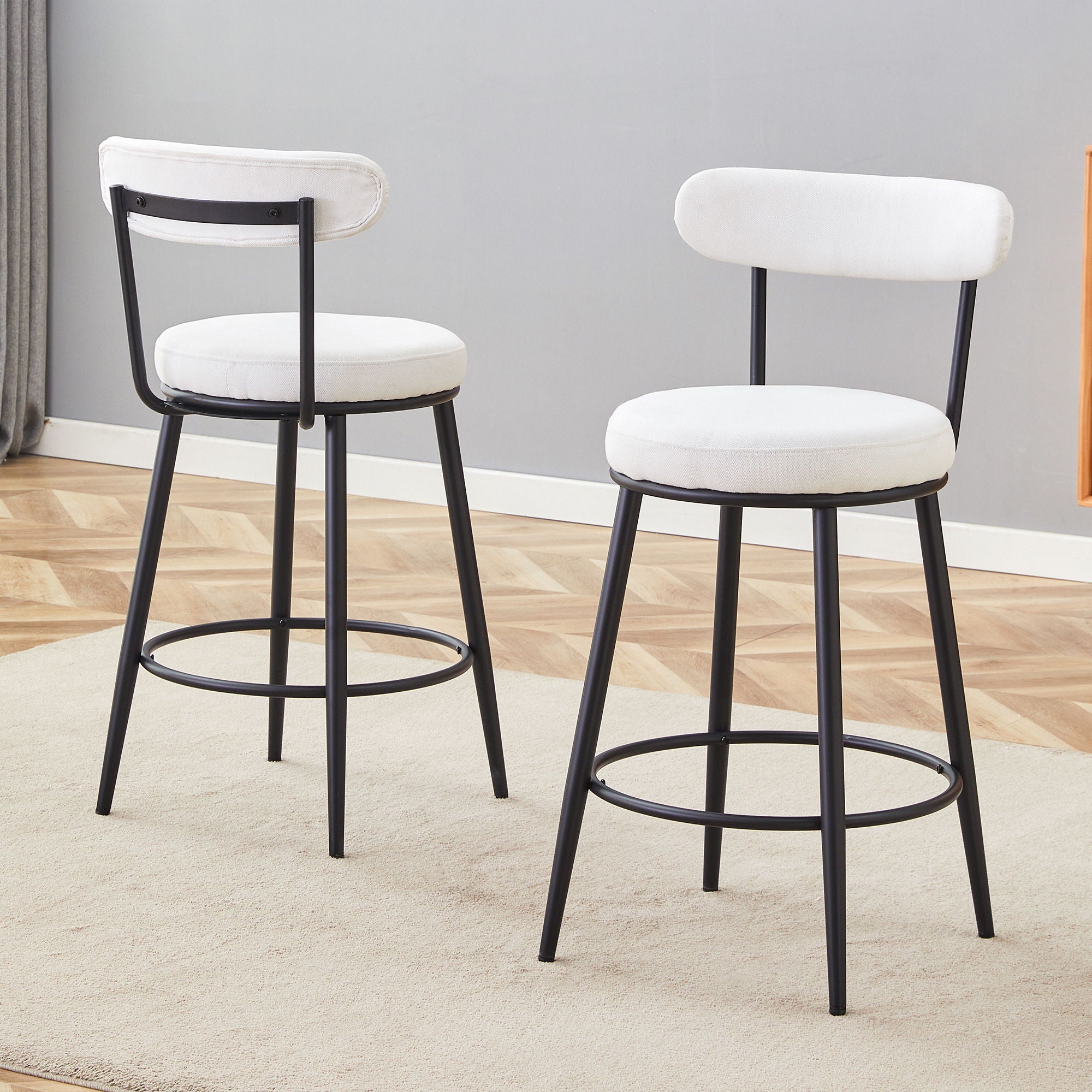 Fashionable Ergonomic High Legged Bar Chairs (Set of 2)