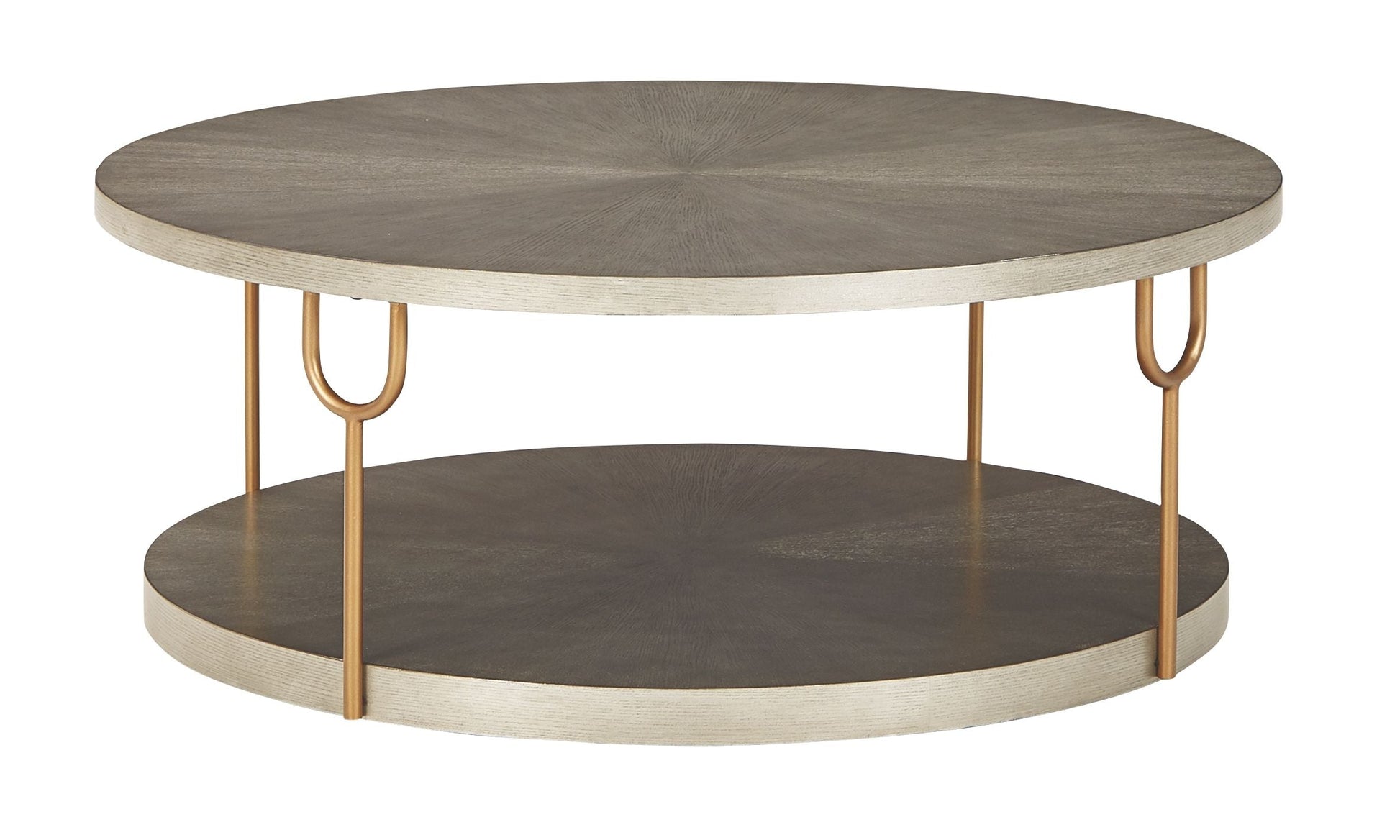 Signature Design by Ashley® Ranoka - Platinum - Round Cocktail Table | Meri Furniture