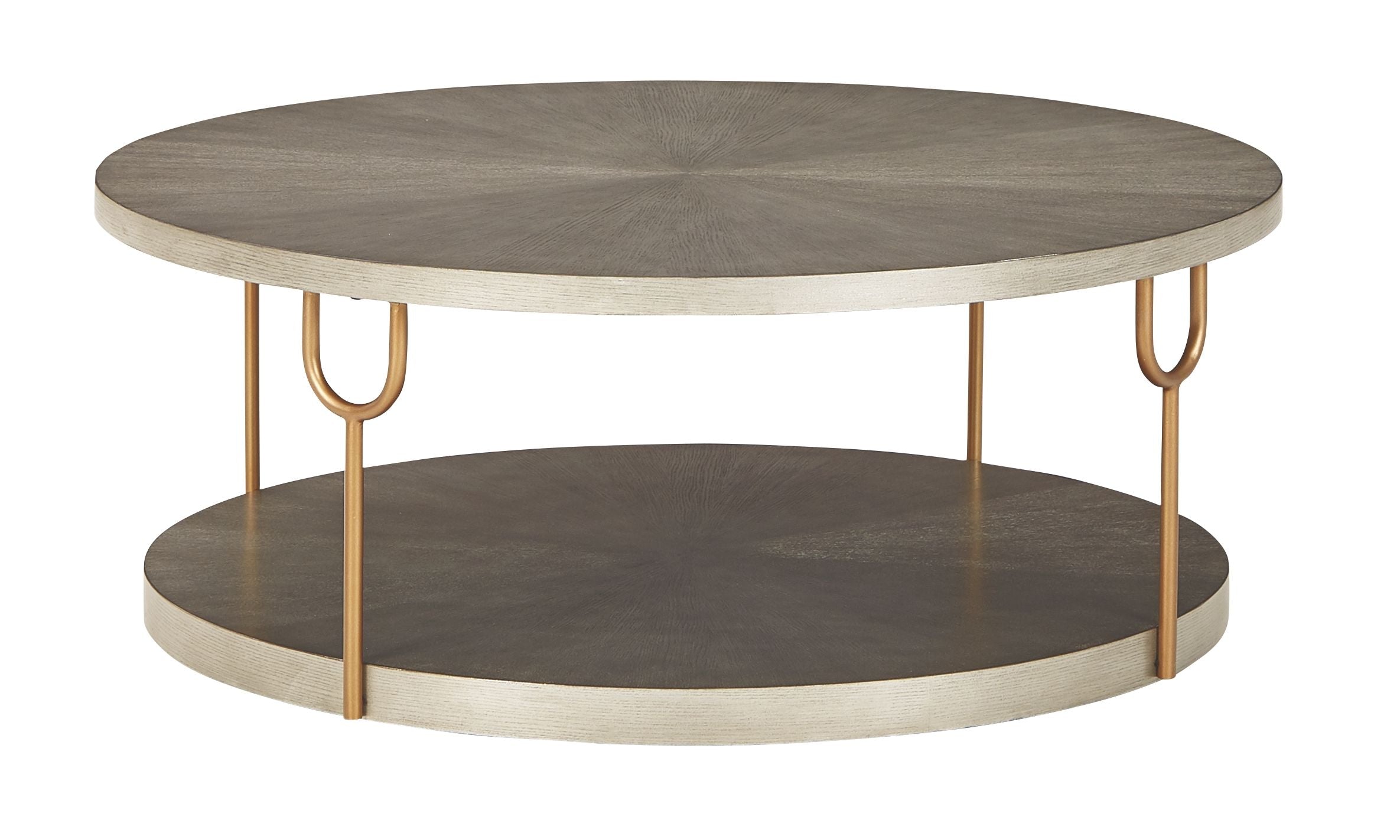 Signature Design by Ashley® Ranoka - Platinum - Round Cocktail Table | Meri Furniture