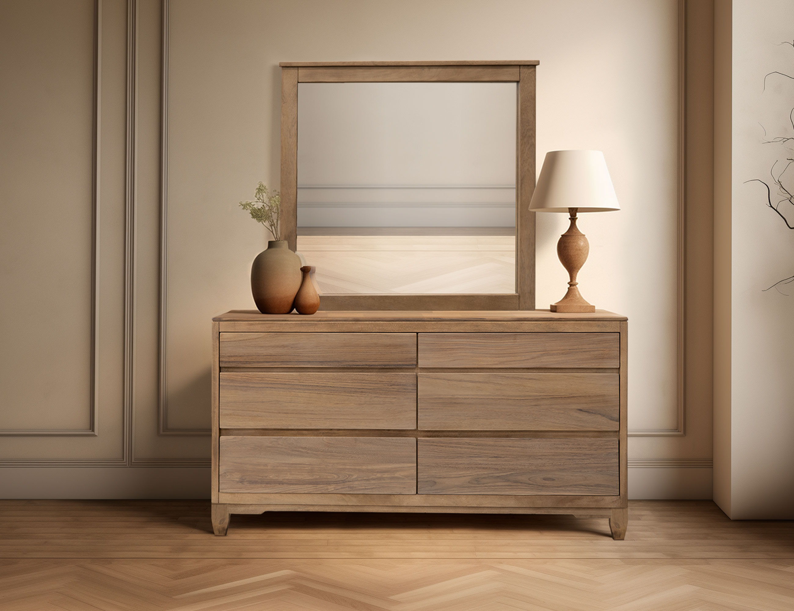 International Furniture Direct Parota Nova - Dresser - Brown Cappuccino | Meri Furniture