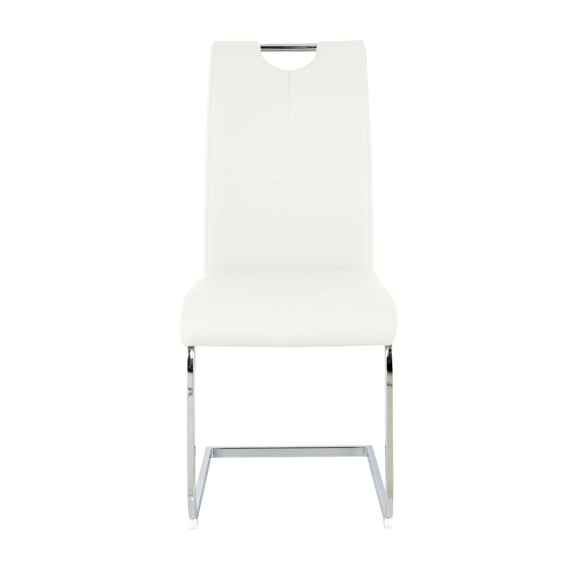 Modern Dining Chairs With Padded Seat And Metal Legs
