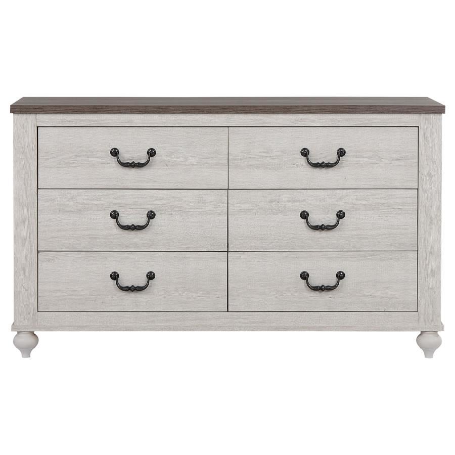 Coaster Fine Furniture Stillwood - 6-Drawer Dresser - Vintage Linen | Meri Furniture