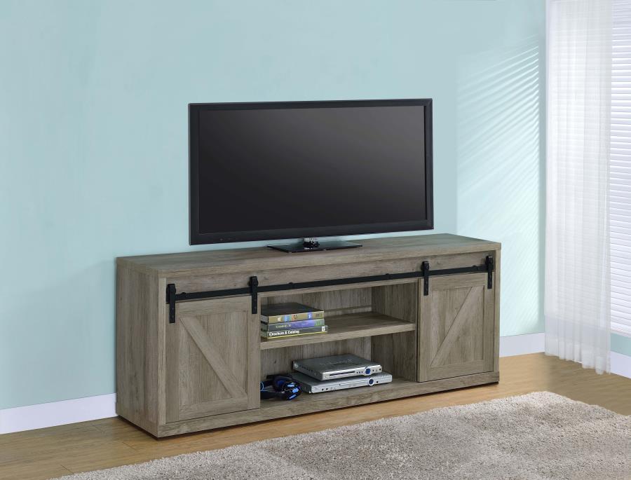 Coaster Fine Furniture Brockton - 3-shelf Sliding Doors TV Console | Meri Furniture
