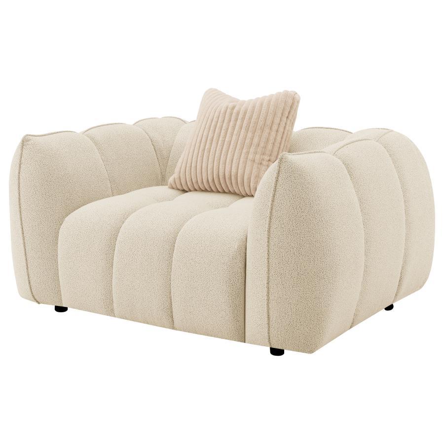 Coaster Fine Furniture Winchester - Boucle Upholstered Chair And a Half - Sand Pebble | Meri Furniture