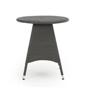 Outdoor Rattan Bistrotable With Surface Round - Gray