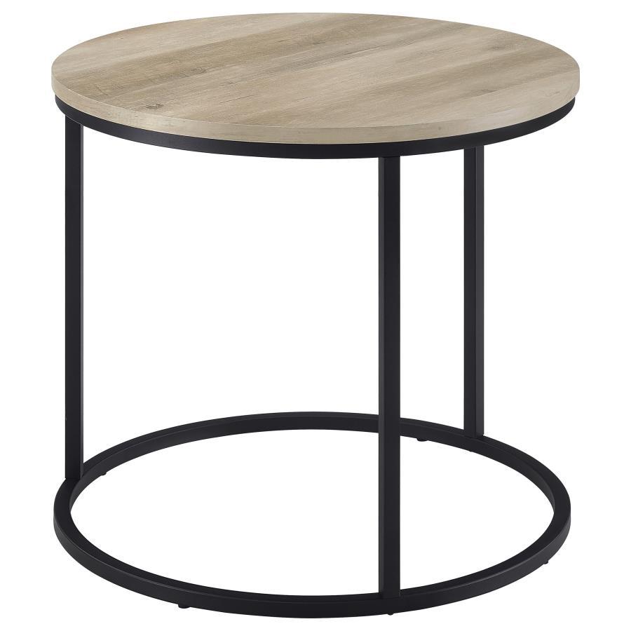 Lainey - Round Faux Marble Side End Table