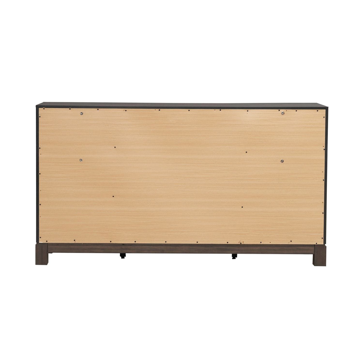 Modern Edge - 2 Door 6 Drawer Dresser - Brown