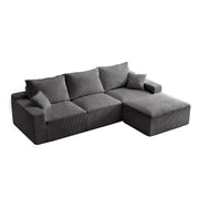 L Shaped Sectional Sofa, Full Compression 3 Seater Cloud Couch With Chaise