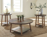 Ashley Furniture Raebecki - Brown - Occasional Table Set (Set of 3) | Meri Furniture