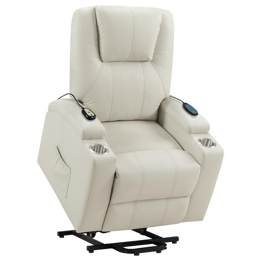Armstrong - Upholstered Power Lift Massage Recliner