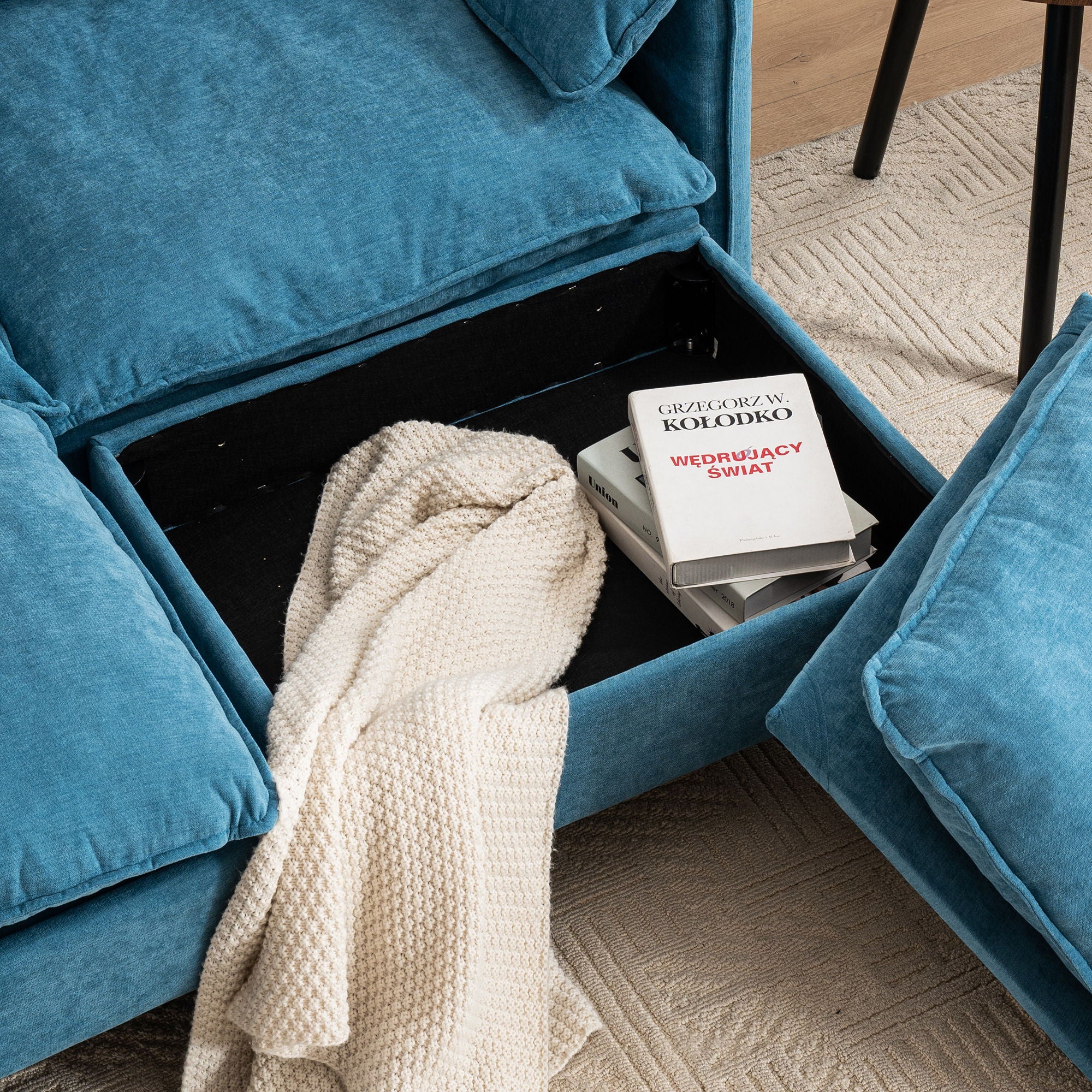 Convertible Combination Sofa With Footstools With Storage