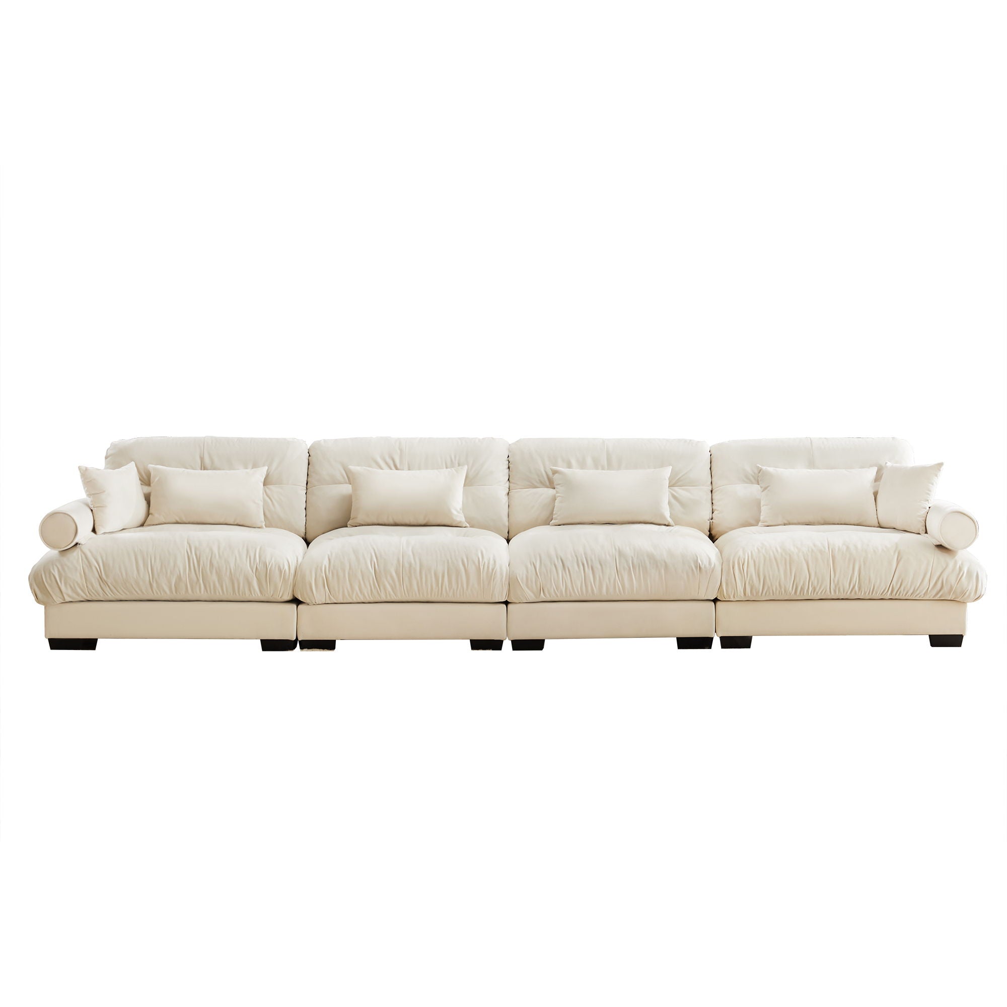 Super Comfort Oversized Modular Velvet Sectional Sofa, Deep Seat Convertible L Shaped Couch