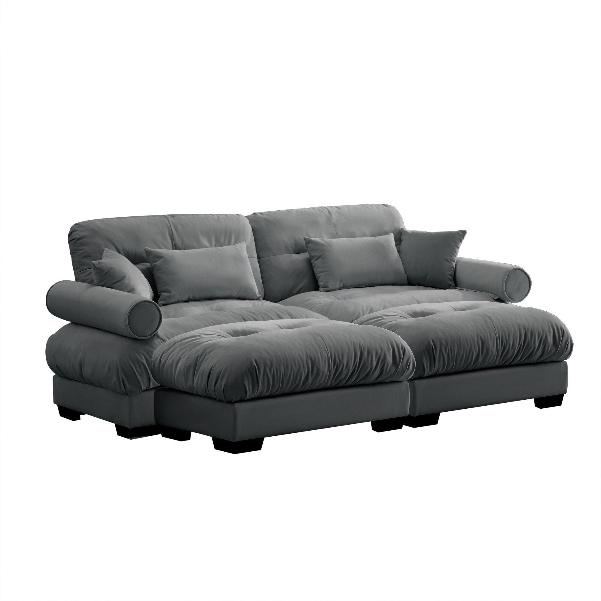 Super Comfort Oversized Modular Sectional Sofa With Movable Ottoman