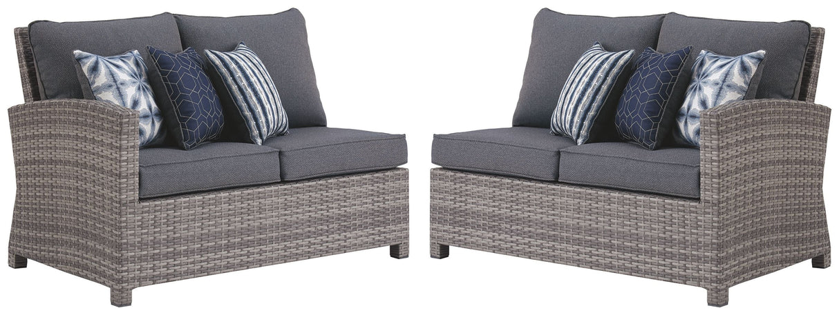 Salem - Gray - Raf / Laf Loveseat W/Cush (Set of 2)