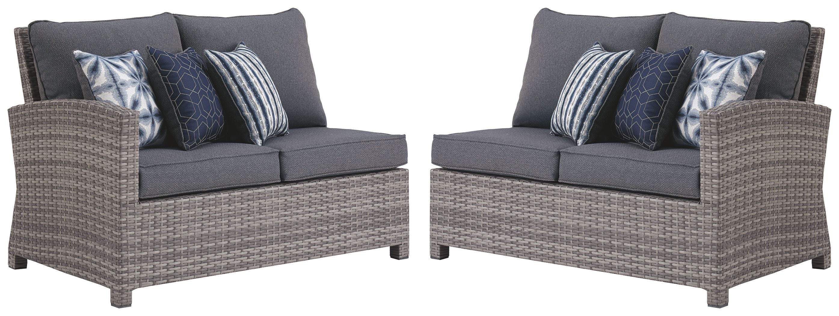 Ashley Furniture Salem - Gray - Raf / Laf Loveseat W/Cush (Set of 2) | Meri Furniture