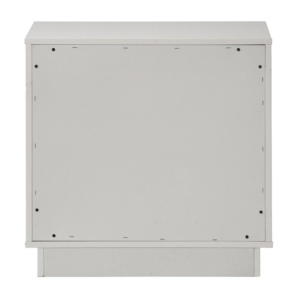 Esther - Nightstand - White / Silver