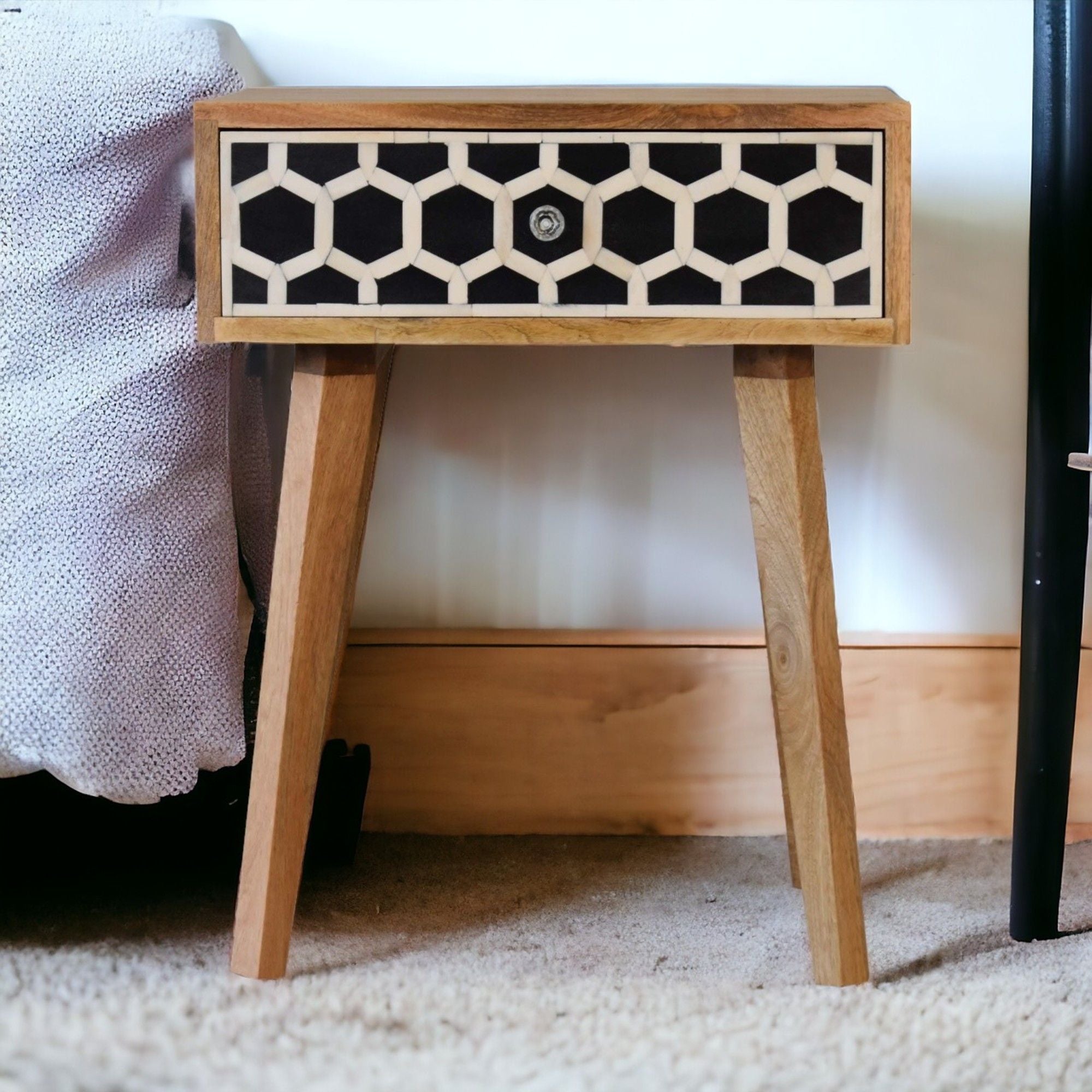 Inlay - Bone Inlay Drawer Nightstand