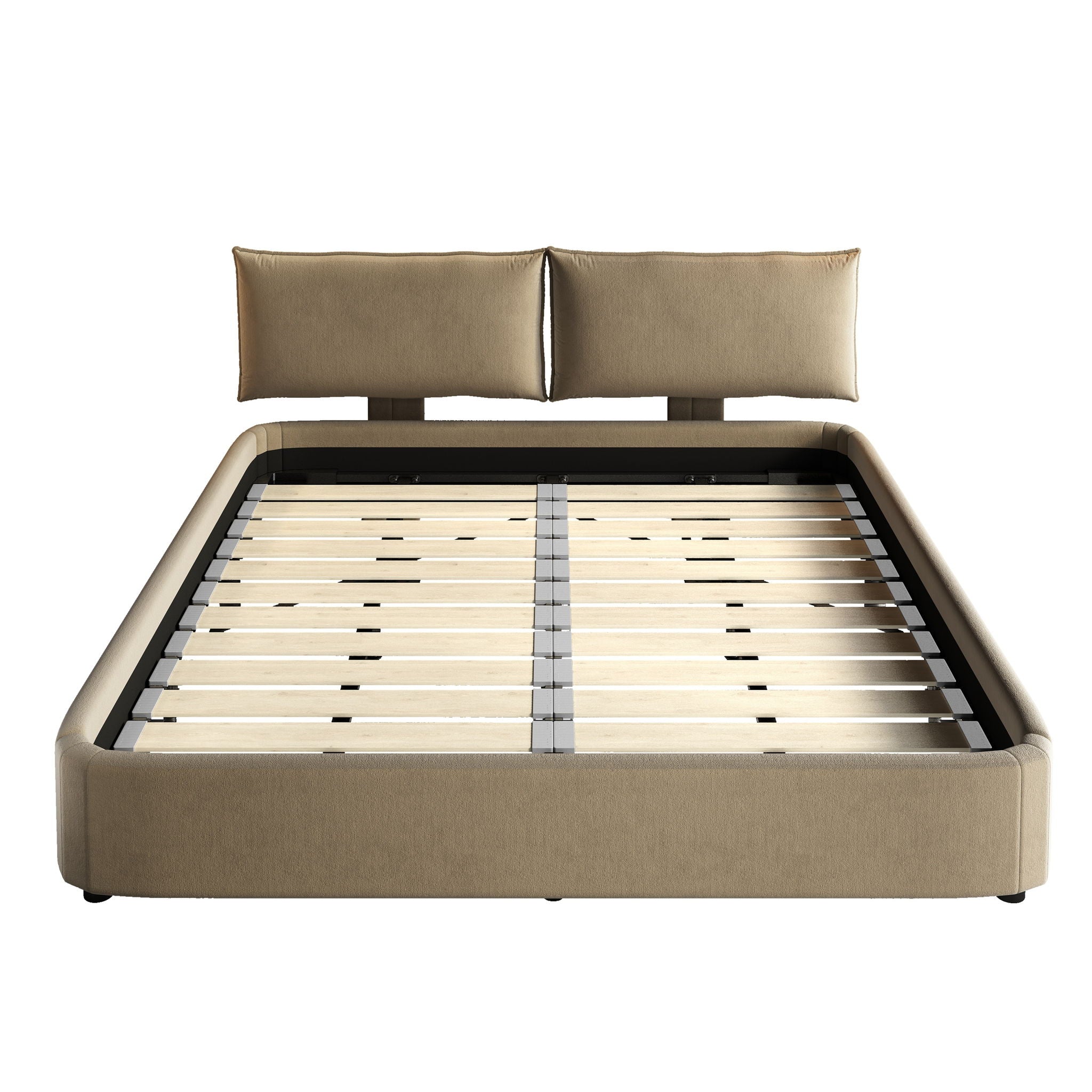 Cloud Bed Frame With Oversized Padded Movable Headboard