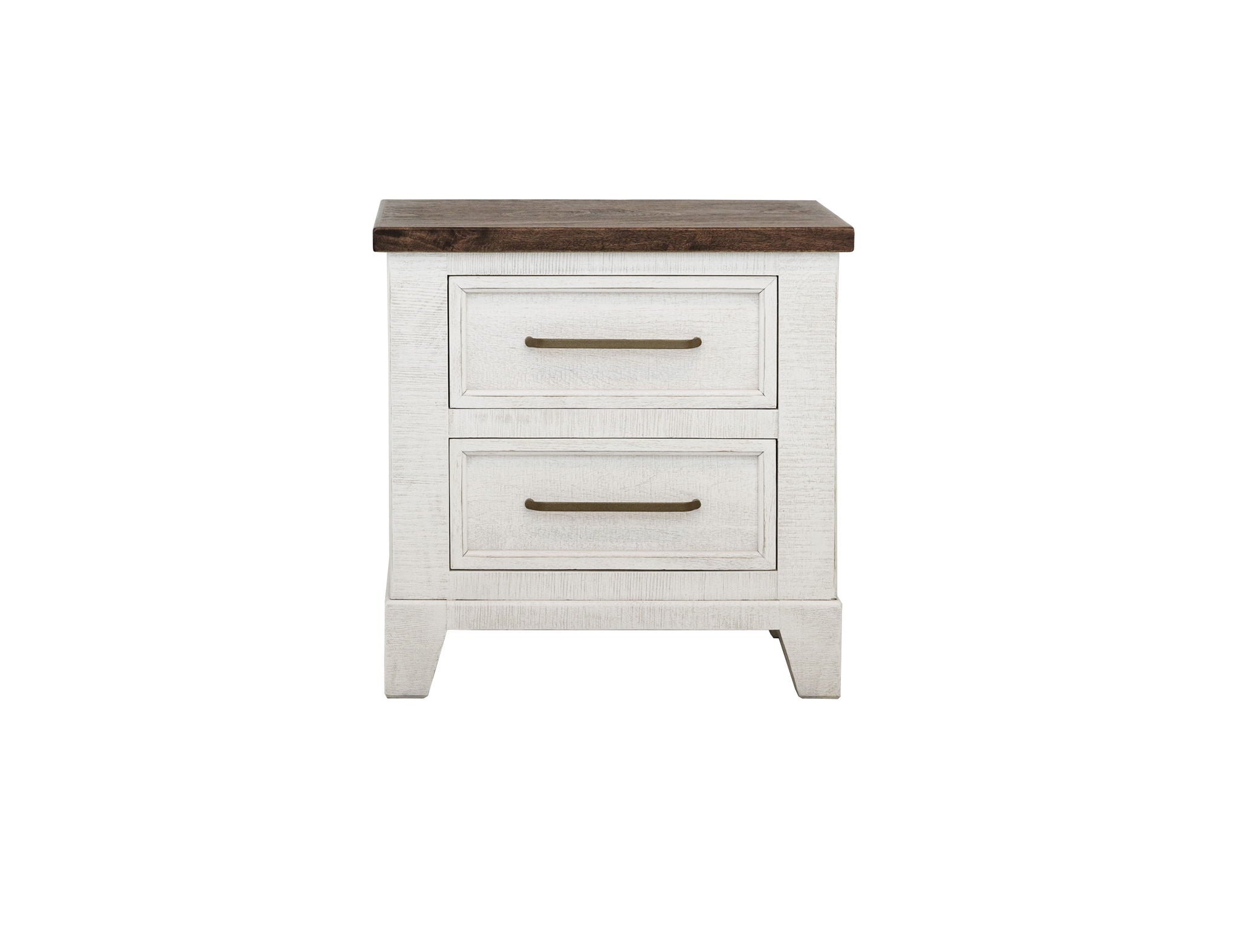 Stoa - 2 Drawer Nightstand - White / Brown