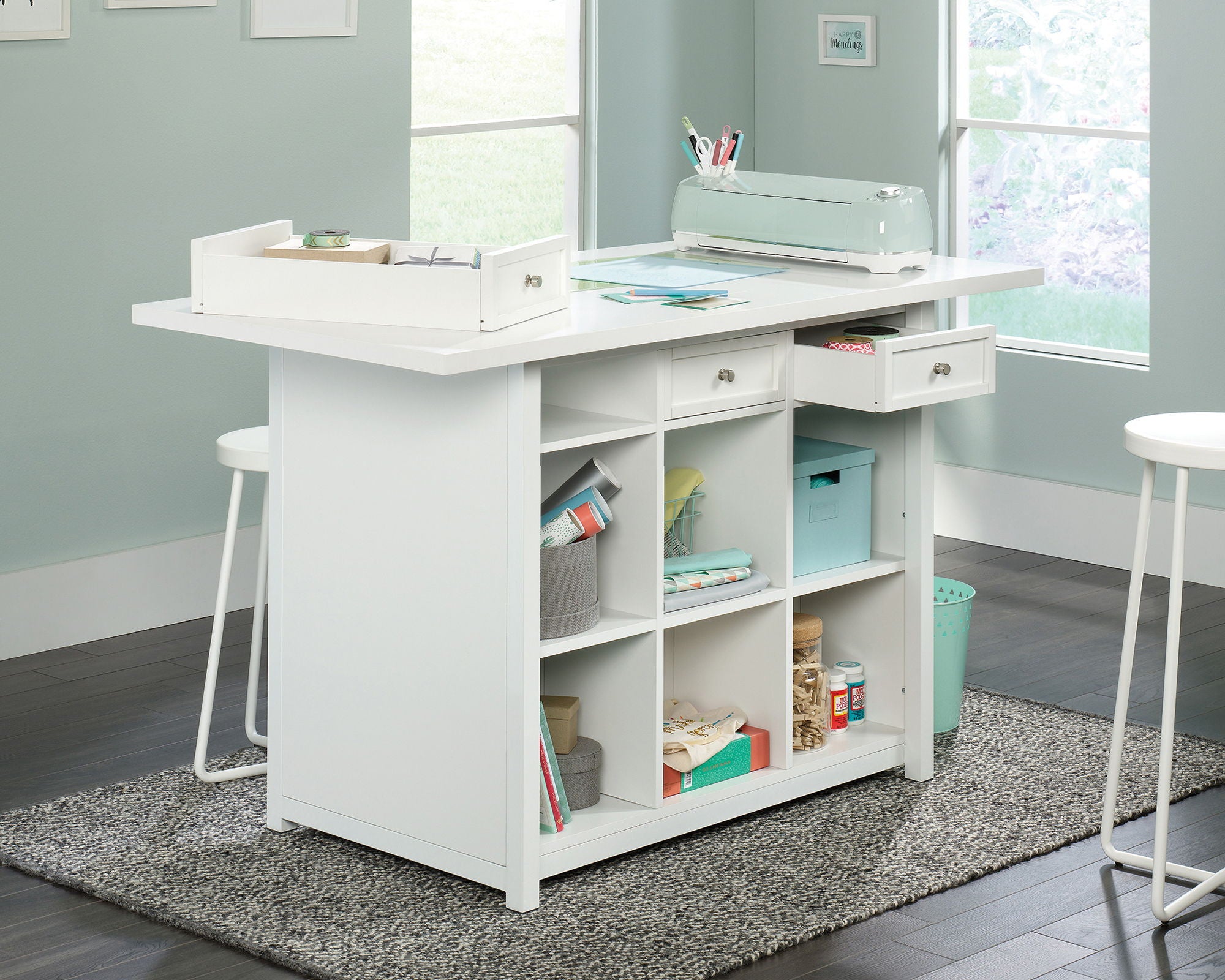 Craft Work Table in White