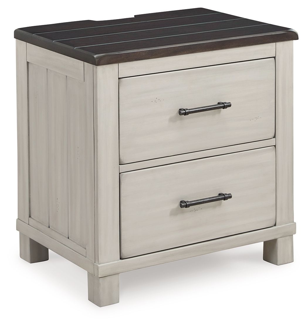 Signature Design by Ashley® Darborn - Gray / Brown - Two Drawer Night Stand | Meri Furniture