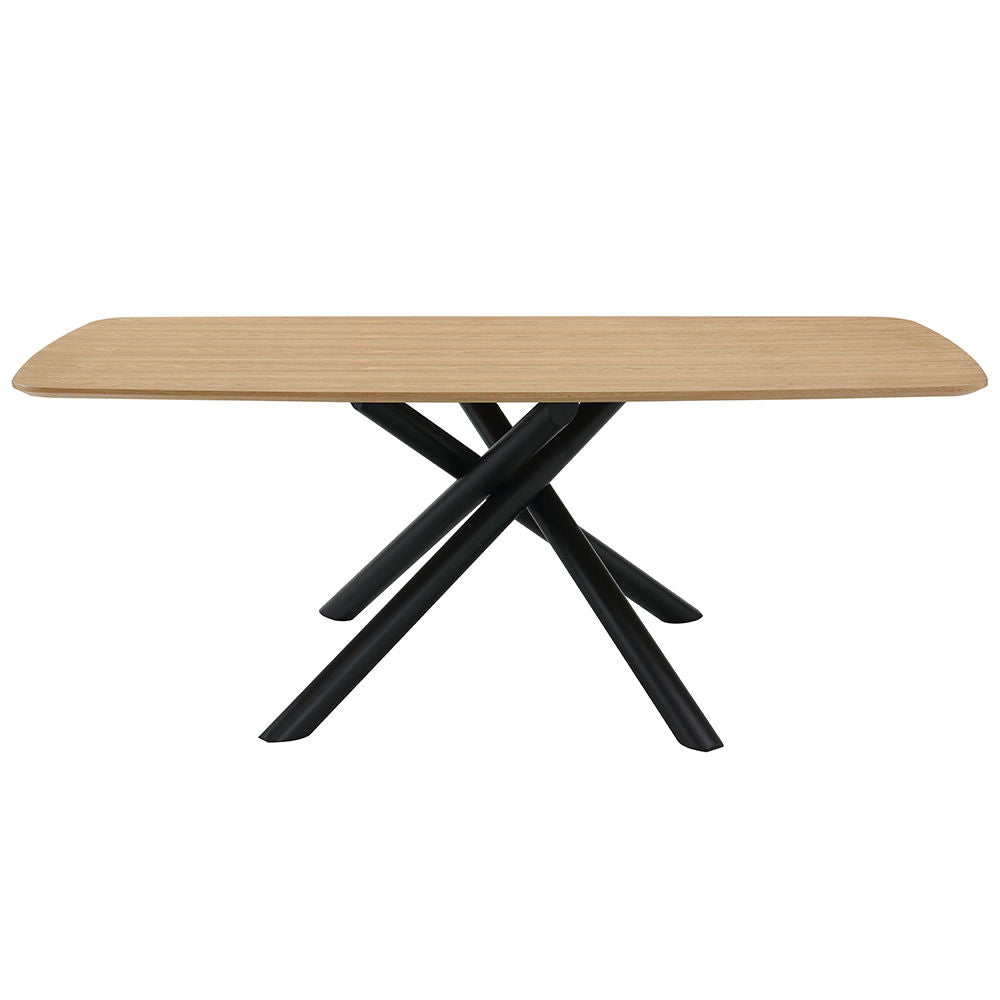 ACME Lawton - Dining Table - Natural & Black Finish | Meri Furniture