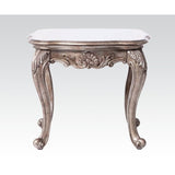 ACME KD, Square End Table w/Marble Top • Curved Apron w/Scrolled Ornamental Details • Leg: Queen Anne w/Leaf Accent | Meri Furniture