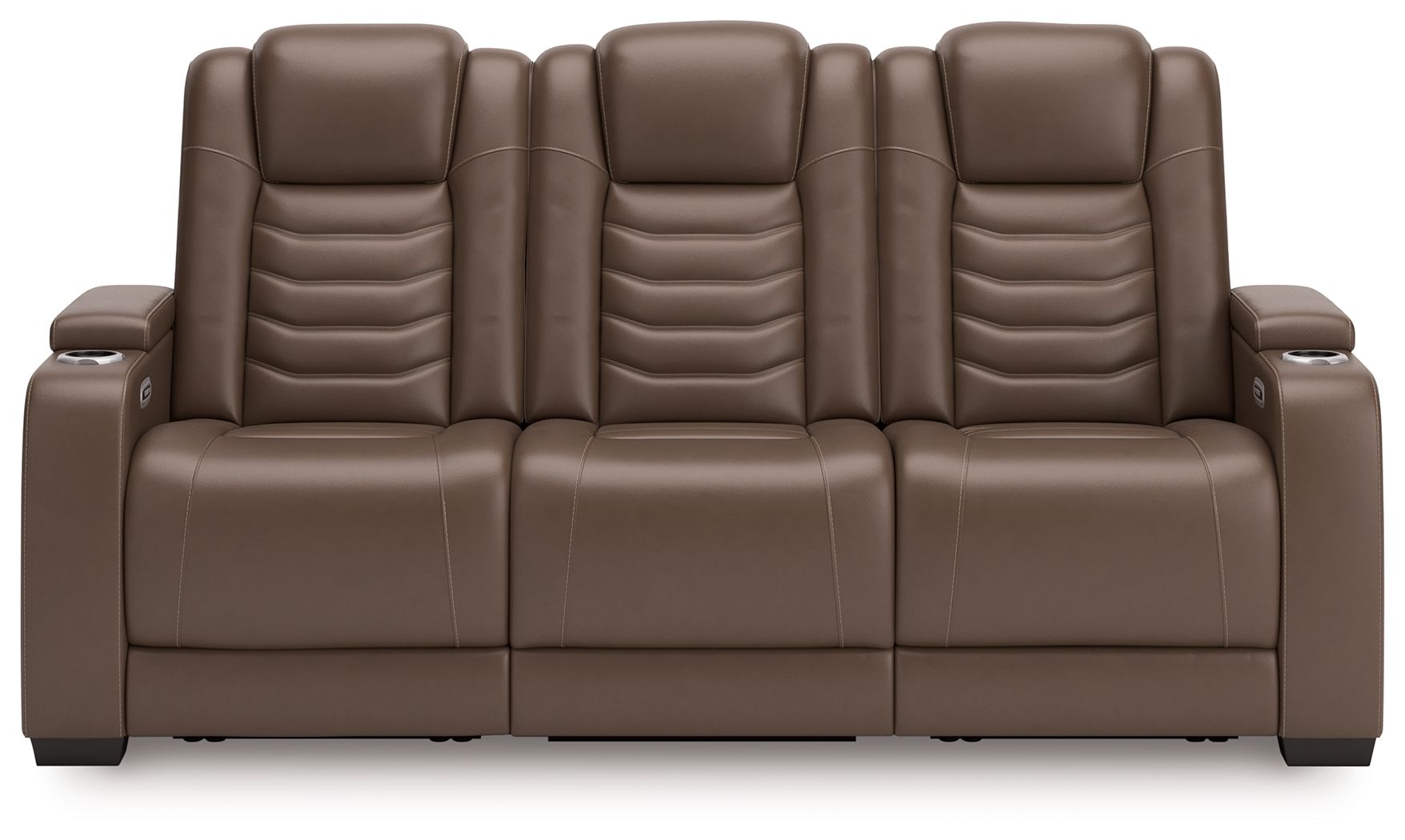 Signature Design by Ashley® High Impact - Tobacco - Power Reclining Sofa / Adj Headrest | Meri Furniture