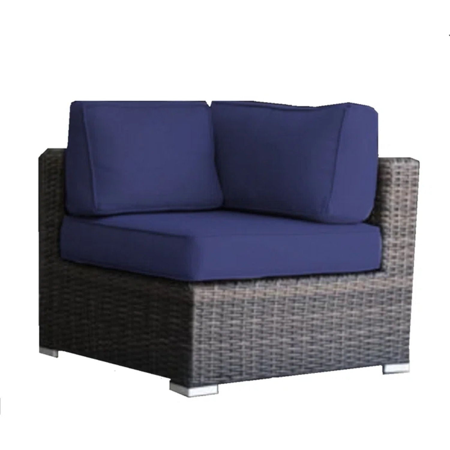 Seating Set With Cushions Handcrafted Wicker Design