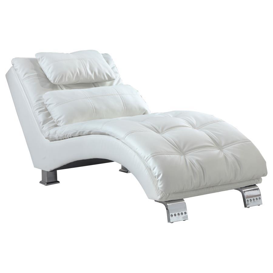 Coaster Fine Furniture Dilleston - Faux Leather Upholstered Tufted Chaise | Meri Furniture