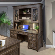 Liberty Furniture Paradise Valley - Credenza & Hutch - Dark Brown | Meri Furniture