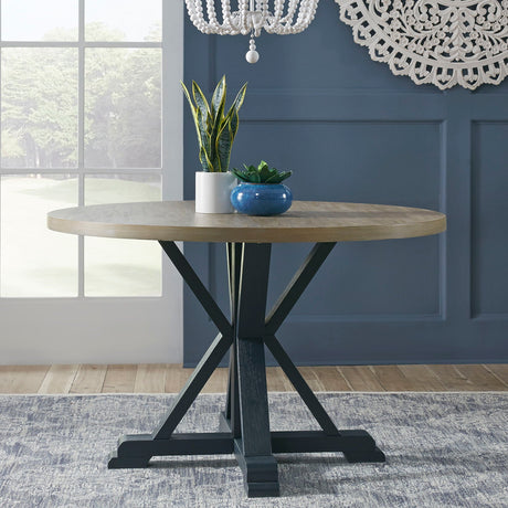 Liberty Furniture Lakeshore - Single Pedestal Table | Meri Furniture