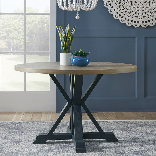 Liberty Furniture Lakeshore - Single Pedestal Table | Meri Furniture