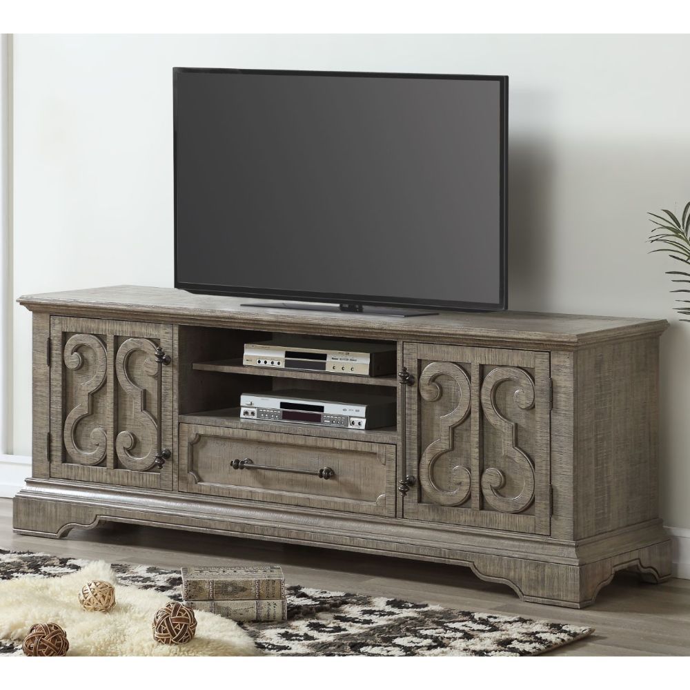ACME Artesia - TV Stand - Salvaged Natural | Meri Furniture