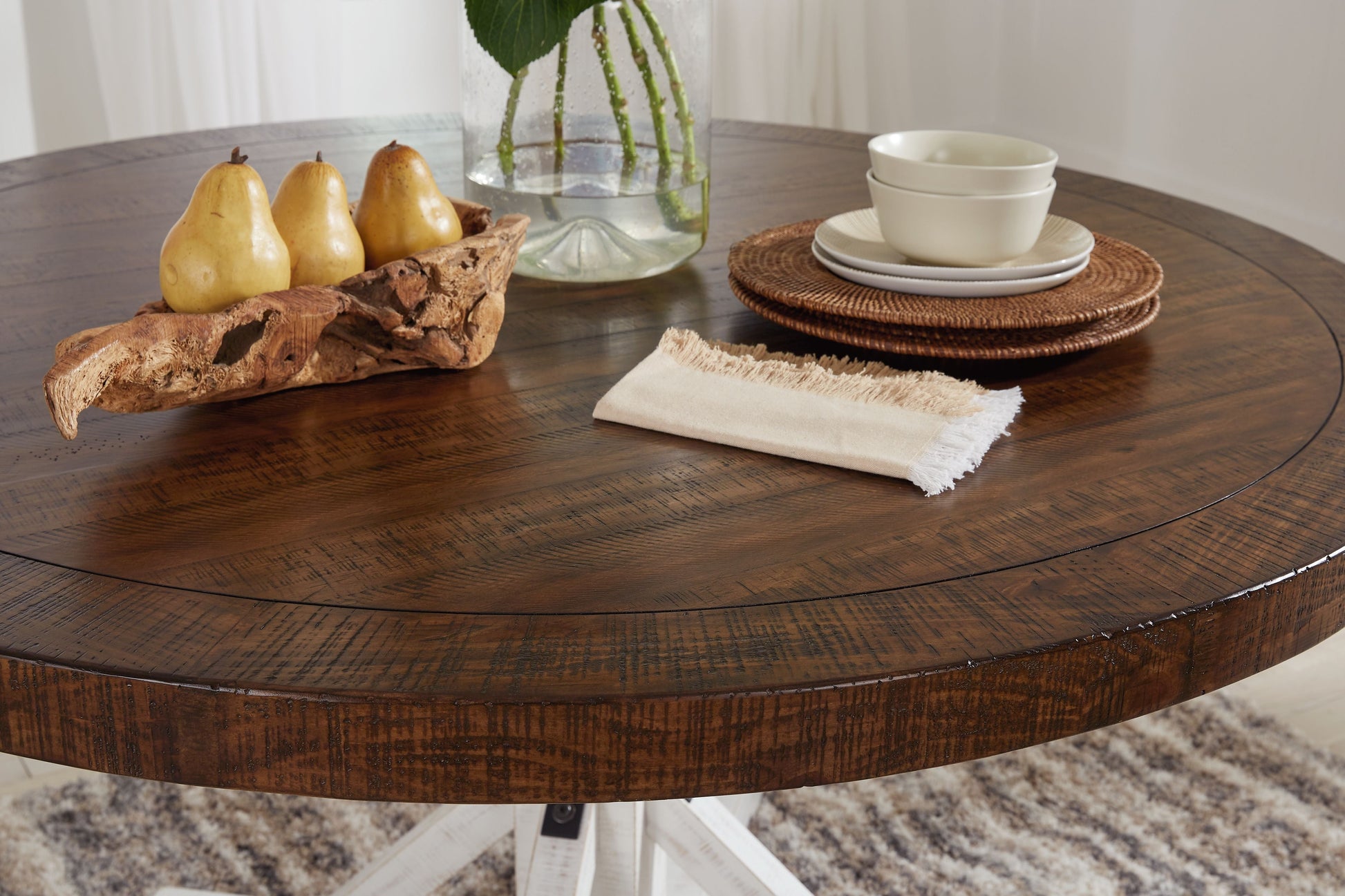 Signature Design by Ashley® Valebeck - White / Brown - Dining Table | Meri Furniture