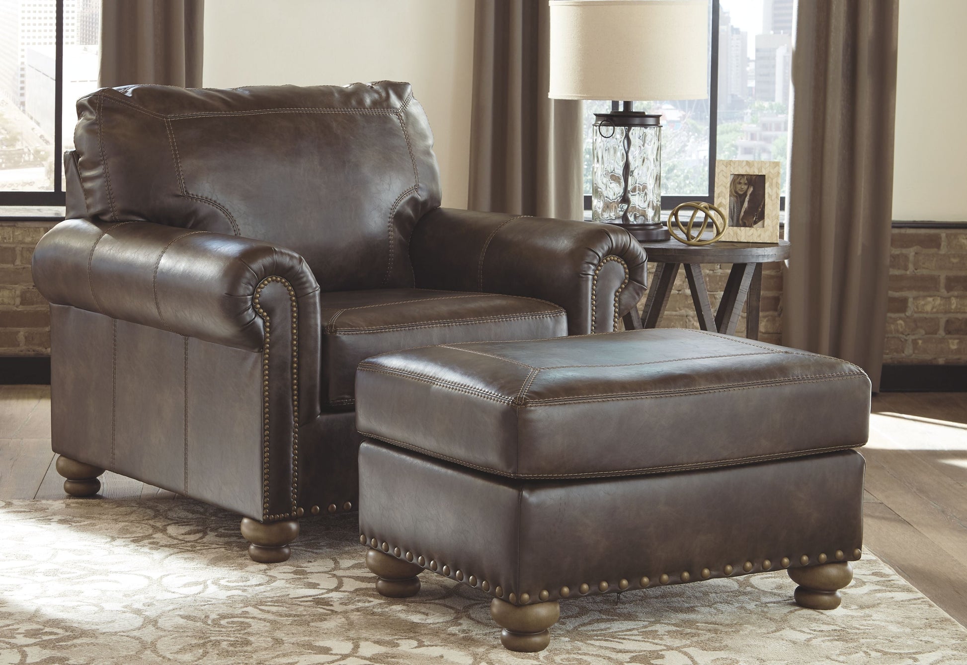 Ashley Furniture Nicorvo - Coffee - Ottoman | Meri Furniture