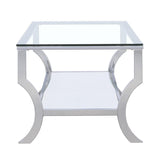 Saide - Rectangular Glass Top Coffee Table - Chrome